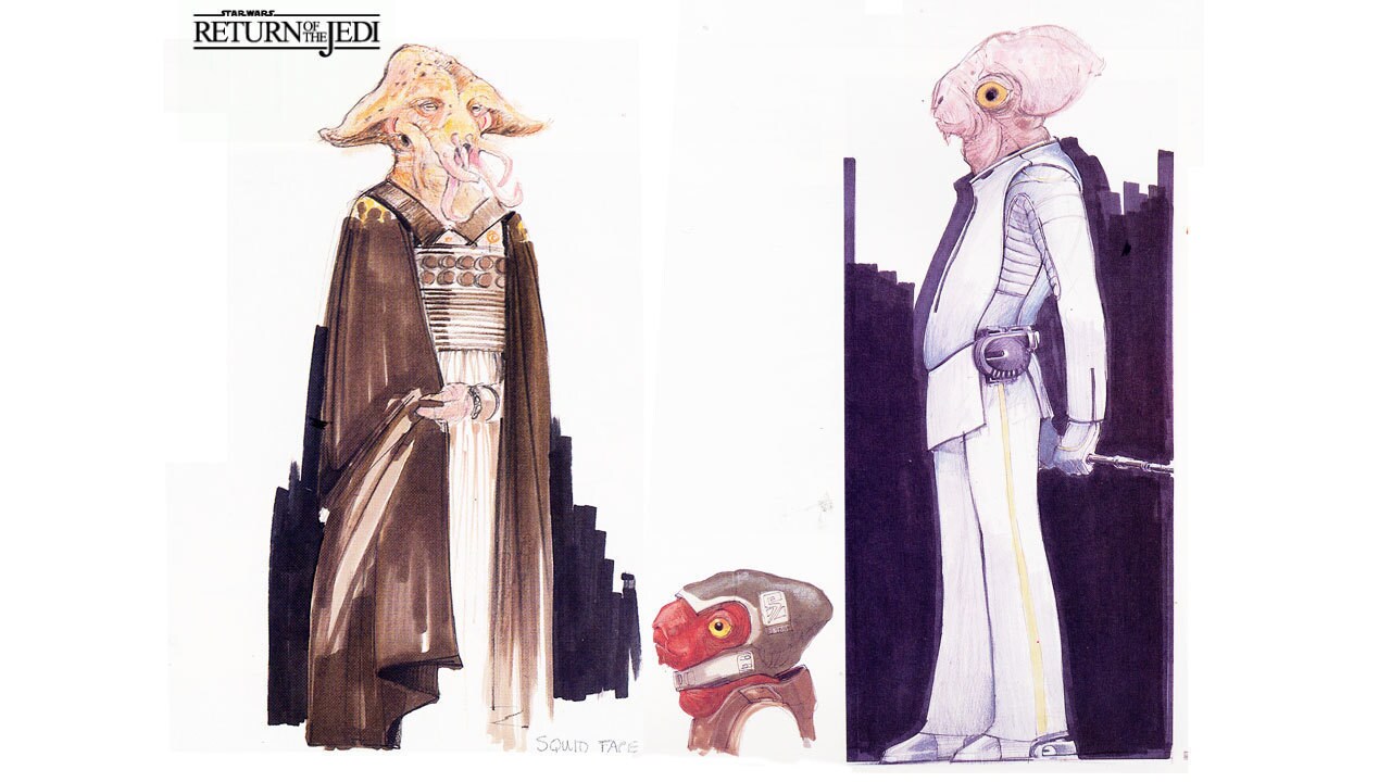 The Mon Calamari and Quarren species were created for Return of the Jedi. The Mon Calamari design...