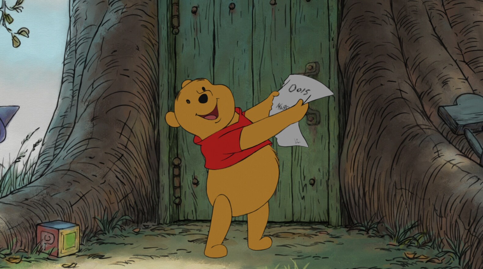 Pooh found a note from Christopher Robin!