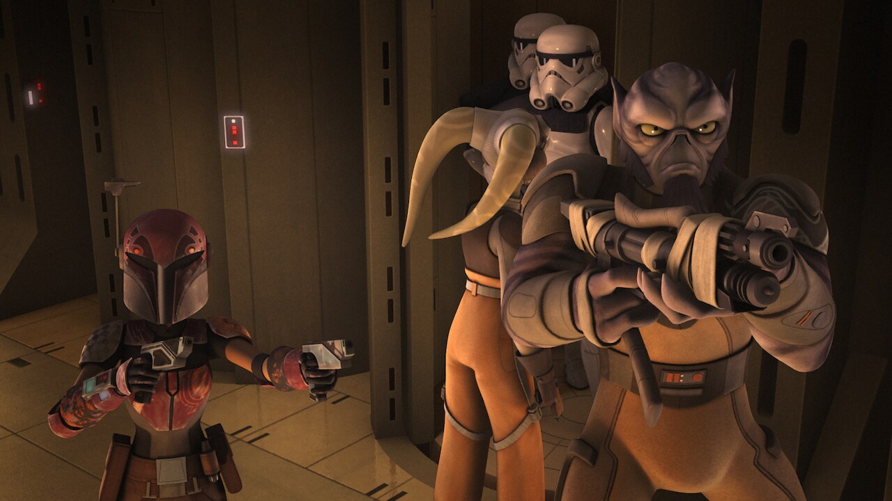 After the Empire captured Kanan, Zeb joined the mission to rescue him from a Star Destroyer in th...