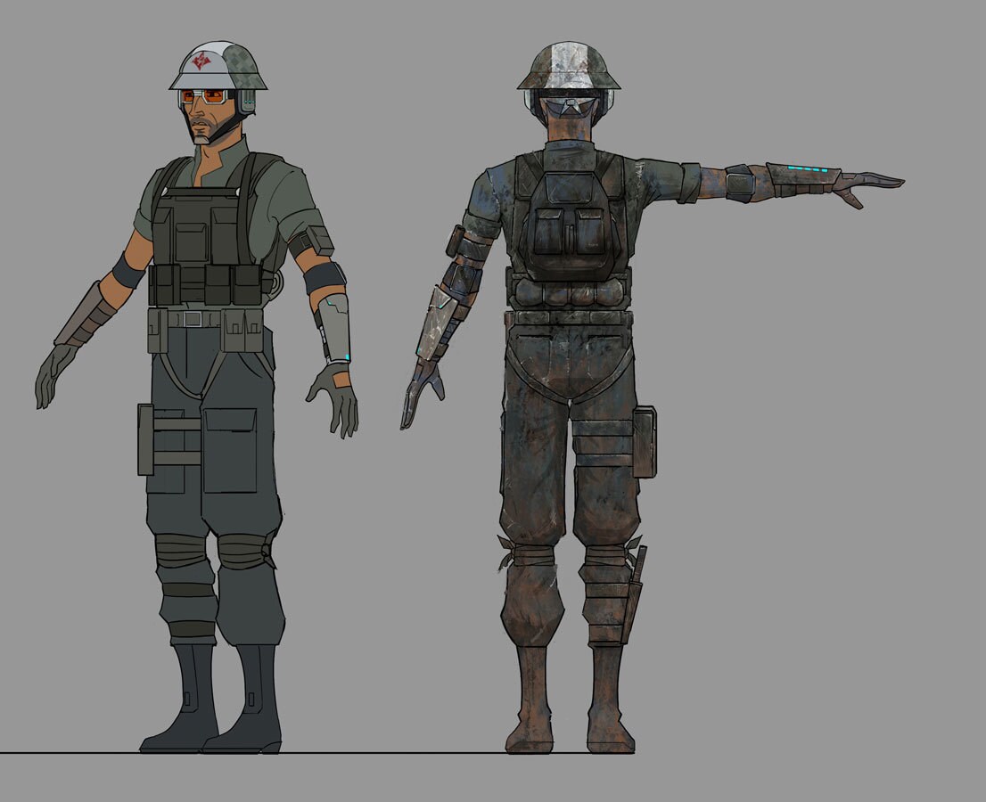 Male Onderonian rebel character design illustration by Will Nichols.