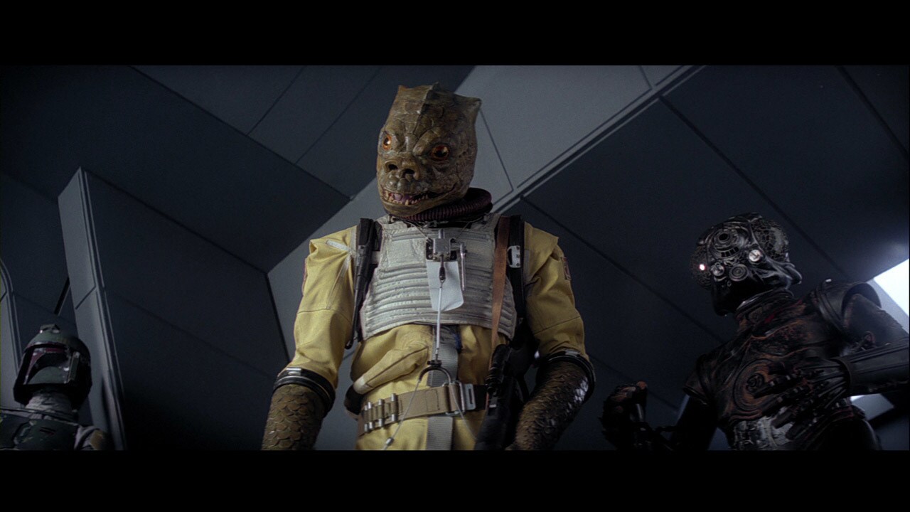 Vader hired bounty hunters to assist in the search for the Falcon, and even allowed them aboard t...