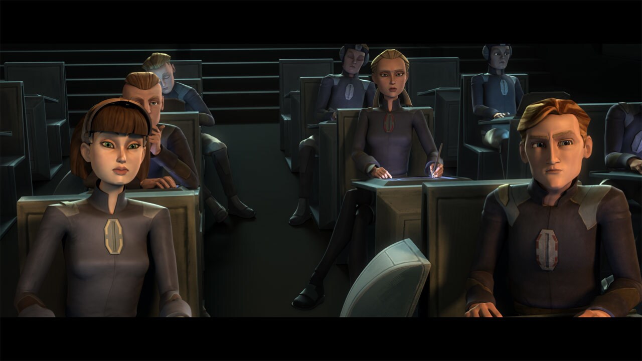 Later in class, the young cadets tell Ahsoka of their evenining and how they followed her teachin...