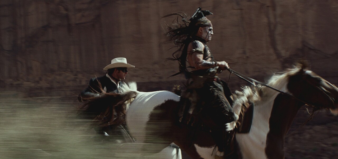 The Lone Ranger and Tonto from the movie "The Lone Ranger"