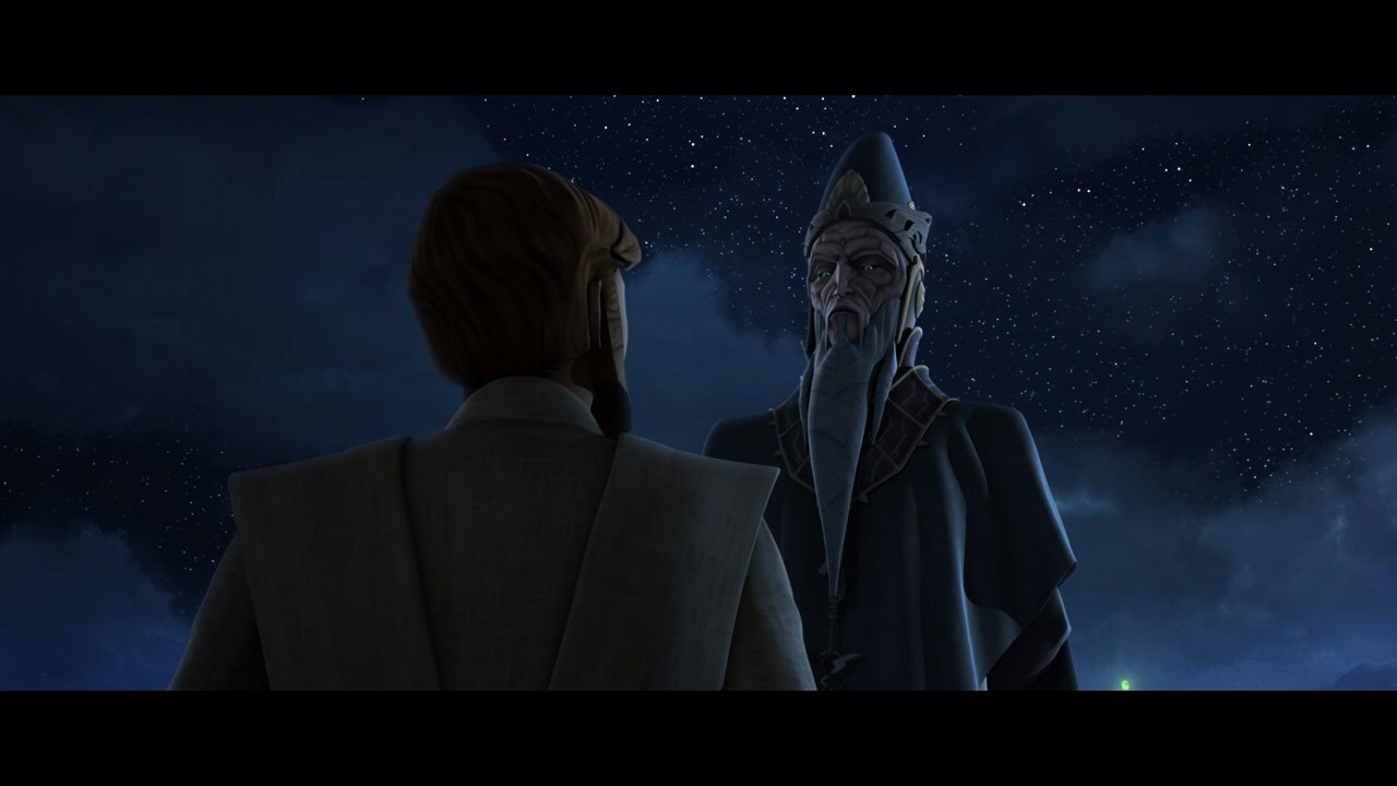 Back at the shuttle, Obi-Wan orders Ahsoka to disengage the firing drives -- a request that confu...