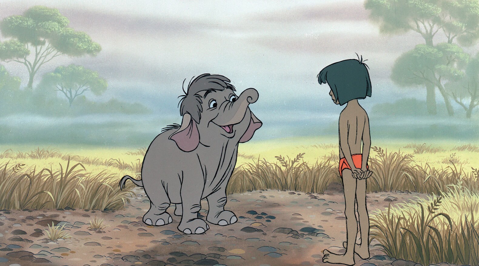 "Just do what I do, but don't talk in ranks. It's against regulations." Elephant (voice of Clint Howard) and Mowgli (voice of Bruce Reitherman) from the Disney movie The Jungle Book (1967).