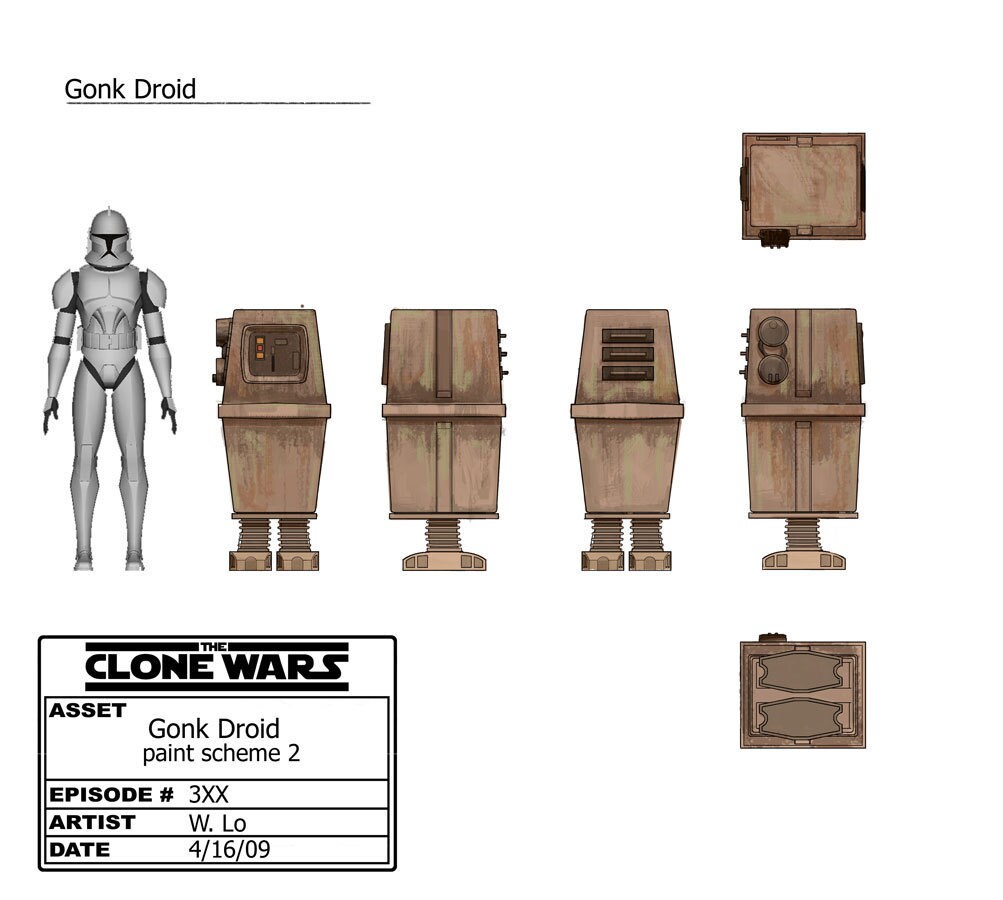 Gonk droid character illustration by Wayne Lo.