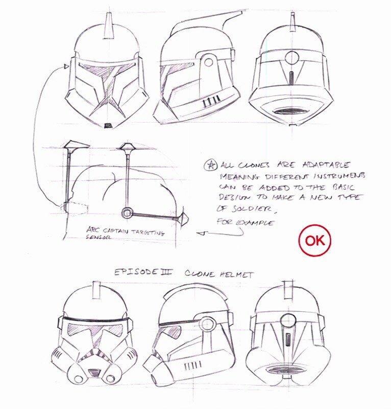 Clone trooper helmet design