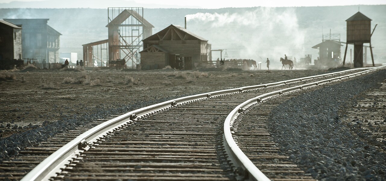 Image of a rail road from the movie "The Lone Ranger"