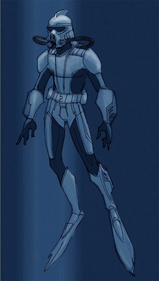 Clone SCUBA trooper, hero illustration