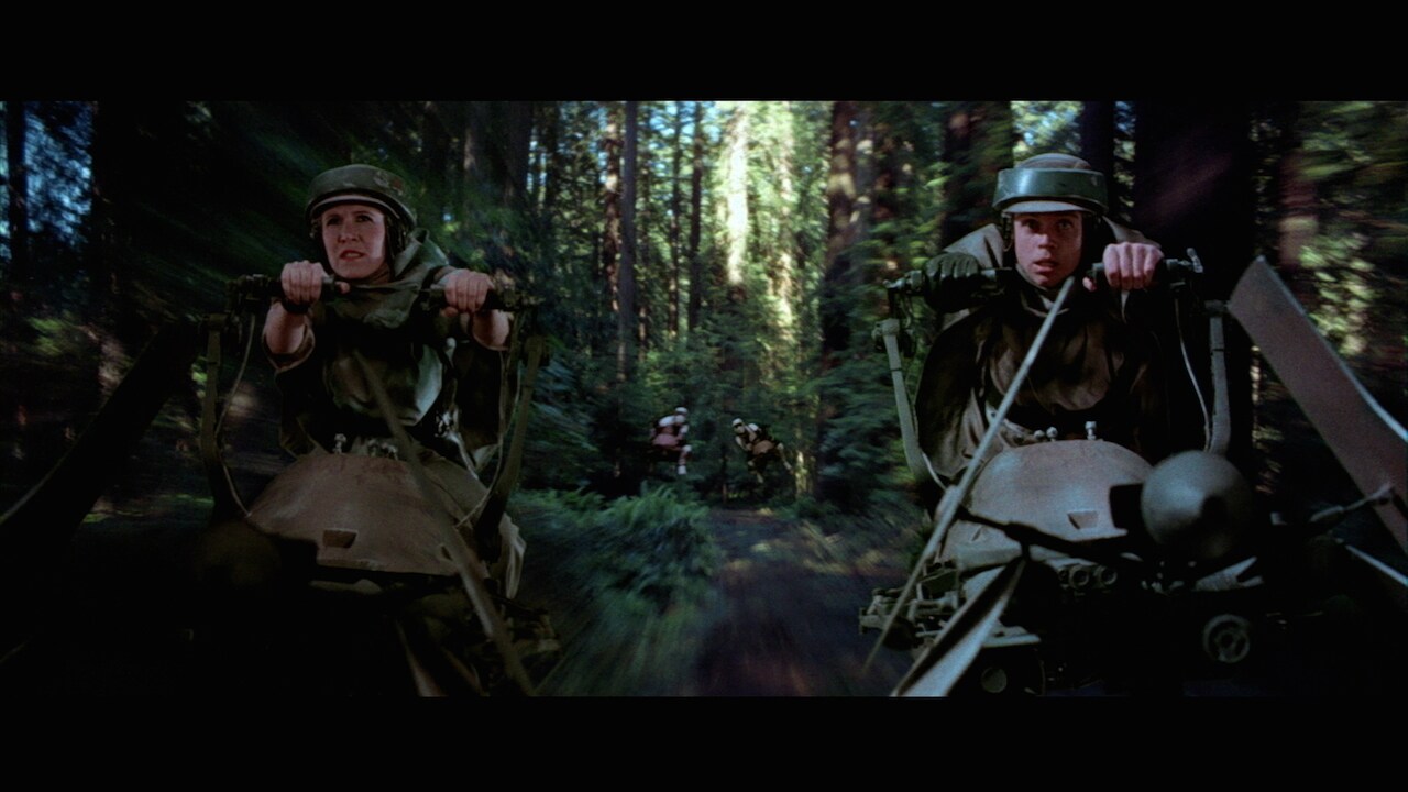 Scout troopers spotted the rebels shortly after they landed on the forest moon. Luke Skywalker an...