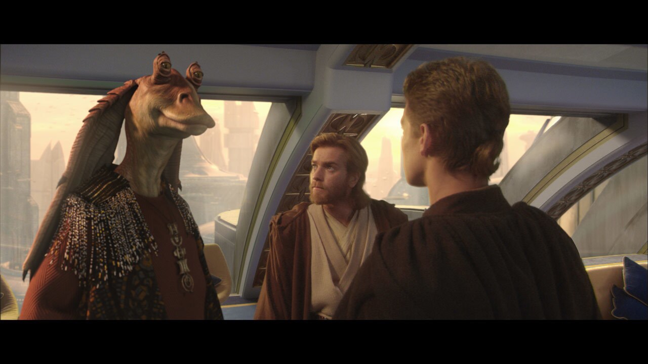 Jar Jar eventually became a Senior Representative for Naboo, serving in the Galactic Senate. Whil...