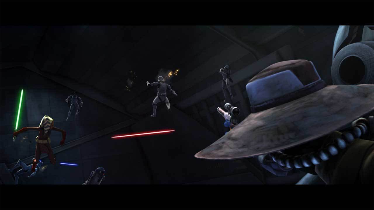 Now an enemy of the Jedi Knights, Cad Bane's warship came under attack by Anakin Skywalker. Anaki...