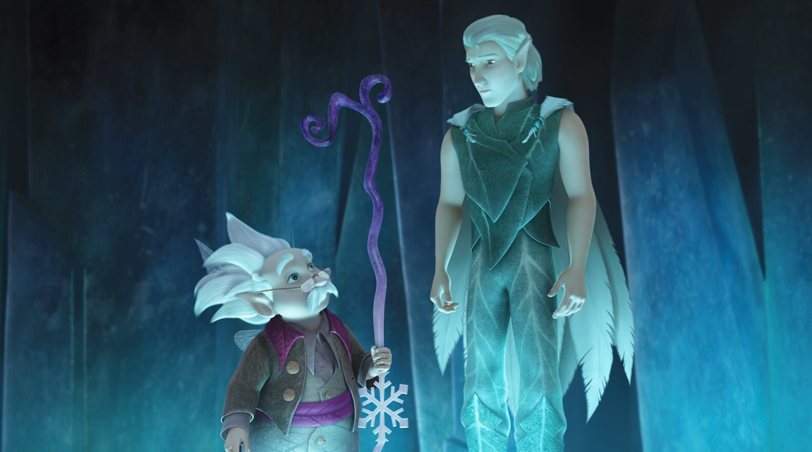 The leader of the Winter Fairies consults with Dewey about important decisions.