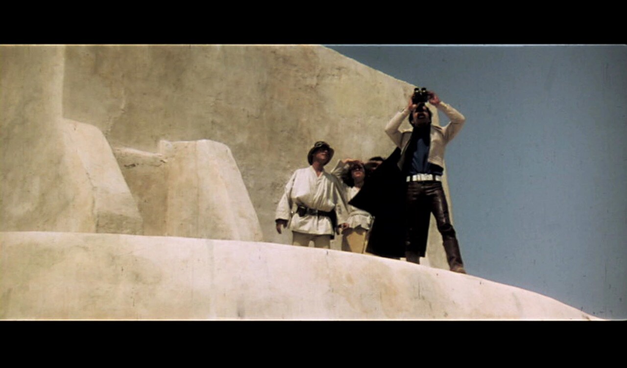 Luke claimed he'd seen a battle in the skies above Tatooine. But peering through Luke's macrobino...