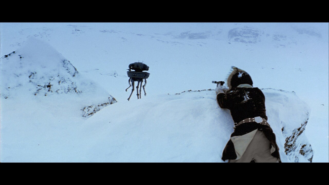 Han fires on the probe droid, which self destructs upon detection. He concludes the Empire will n...