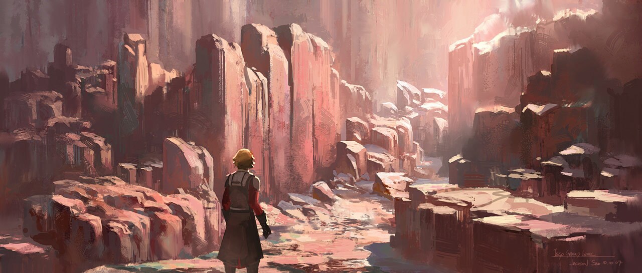Lighting concept of Anakin on the canyon floor