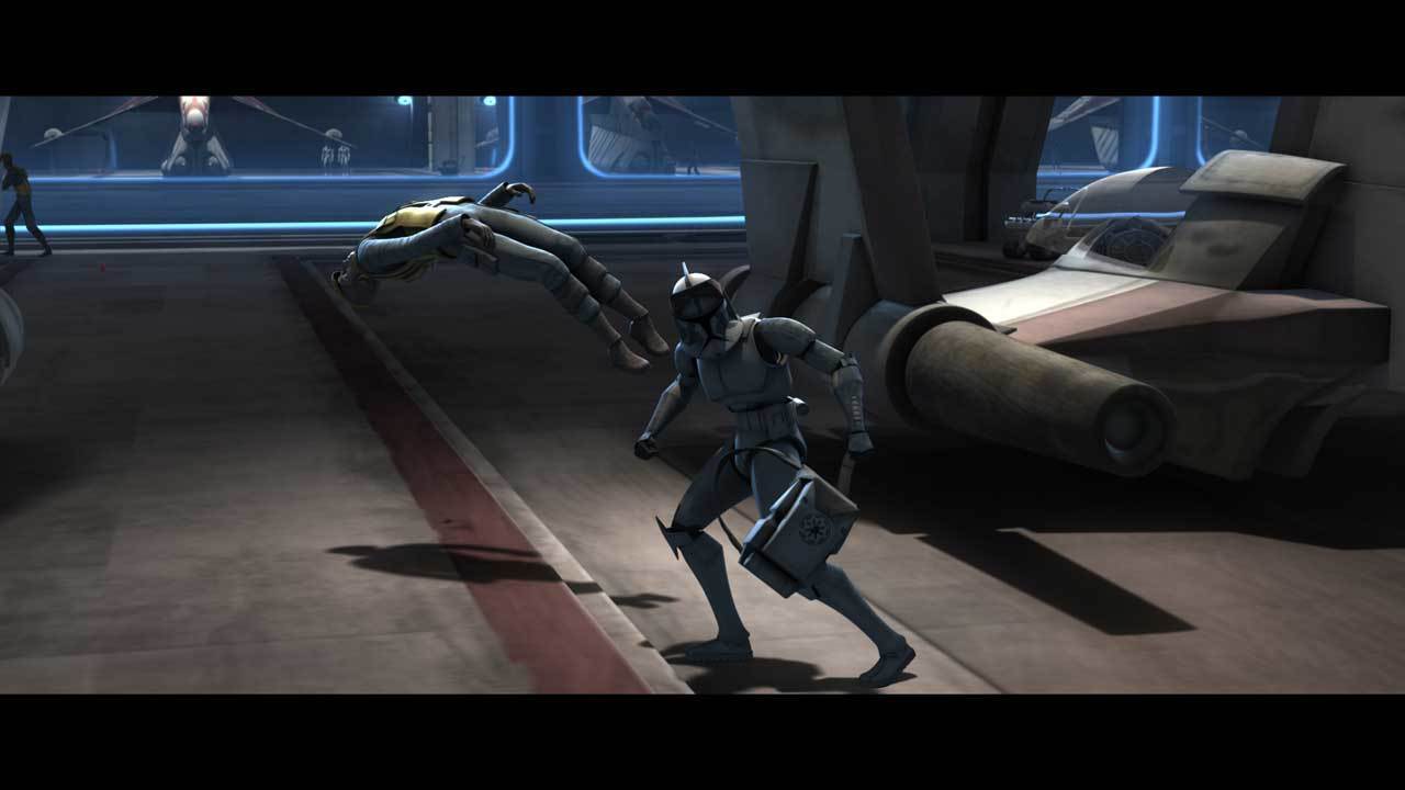Bane once again escaped Jedi capture. This time, he killed a clone trooper, Denal, and took his a...