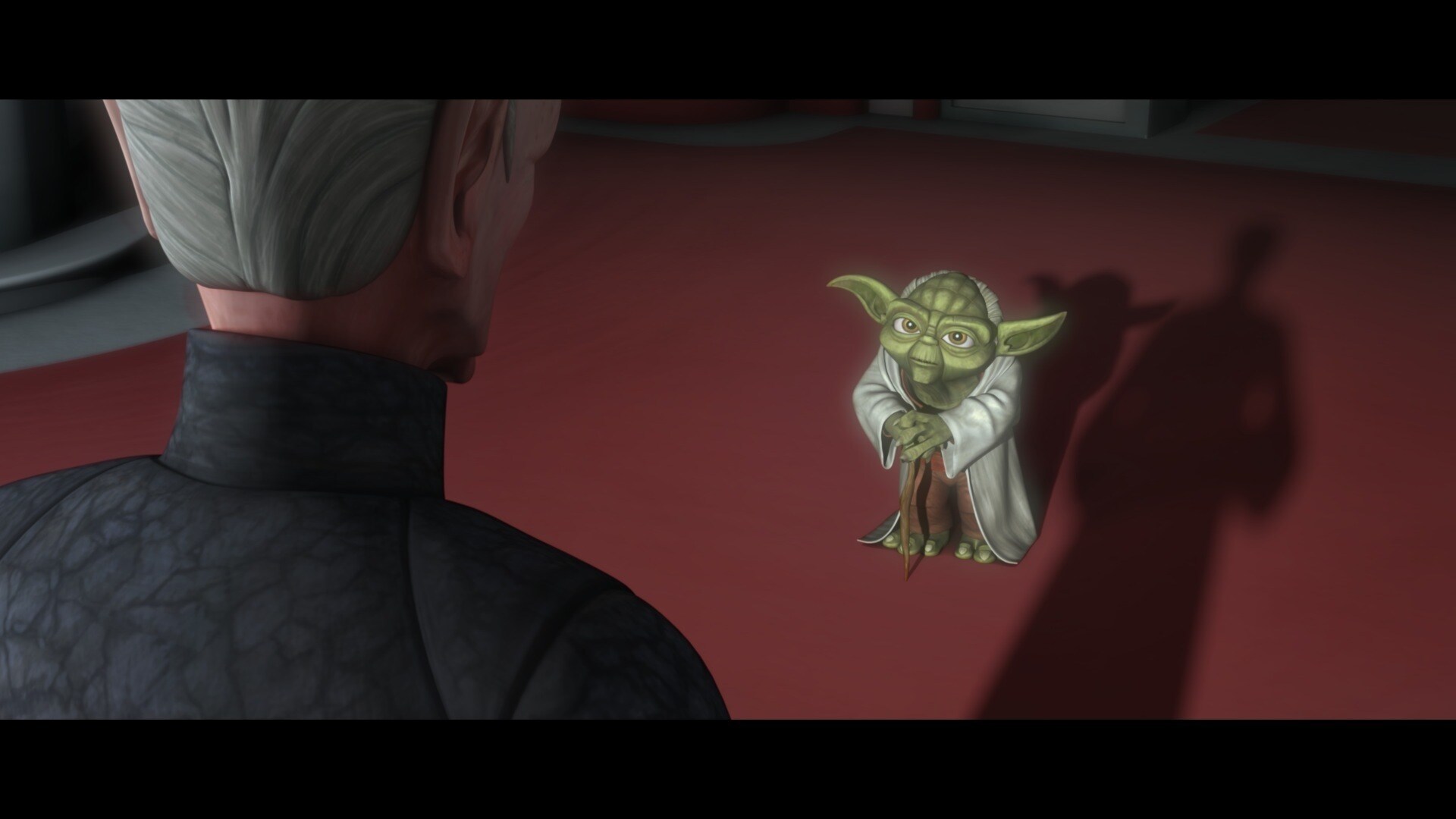 Yoda visits Supreme Chancellor Palpatine in his executive offices to discuss the sealed records. ...
