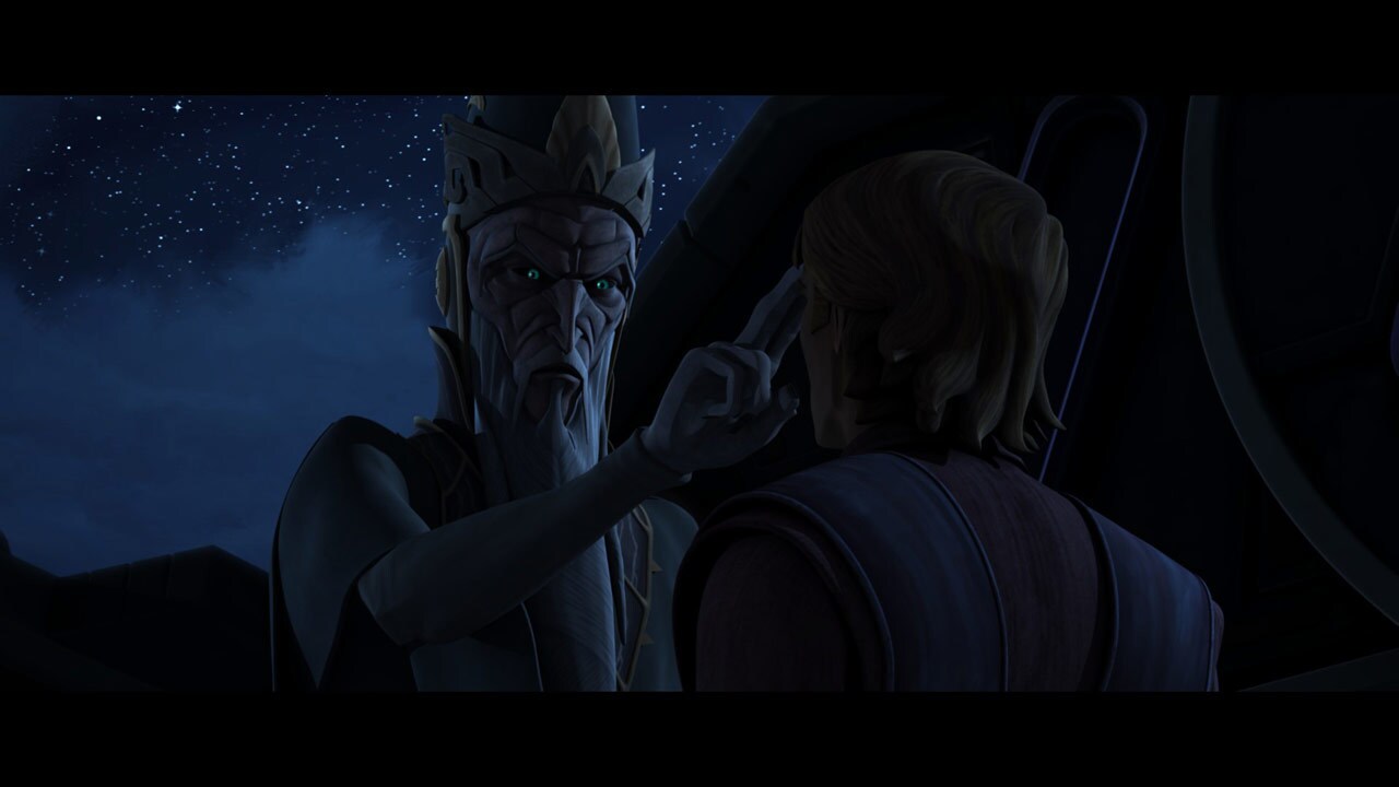 At the shuttle, Anakin tells the Son that the ship and transmitter are nonoperational. After the ...