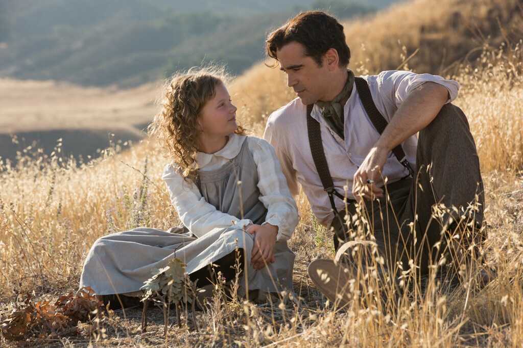 Actors Colin Farrell (as Travers Goff) and Annie Rose Buckley (as Ginty) in the movie "Saving Mr. Banks".