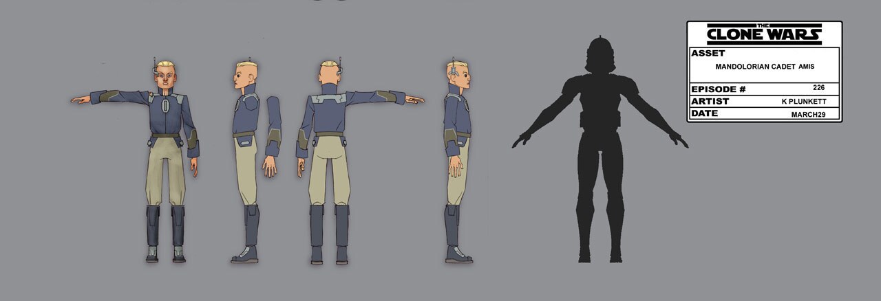 Concept art of Mandalorian cadet Amis