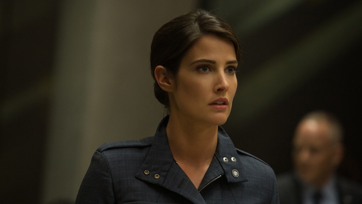 Actor Cobie Smulders (Maria Hill) in Captain America: The Winter Soldier.