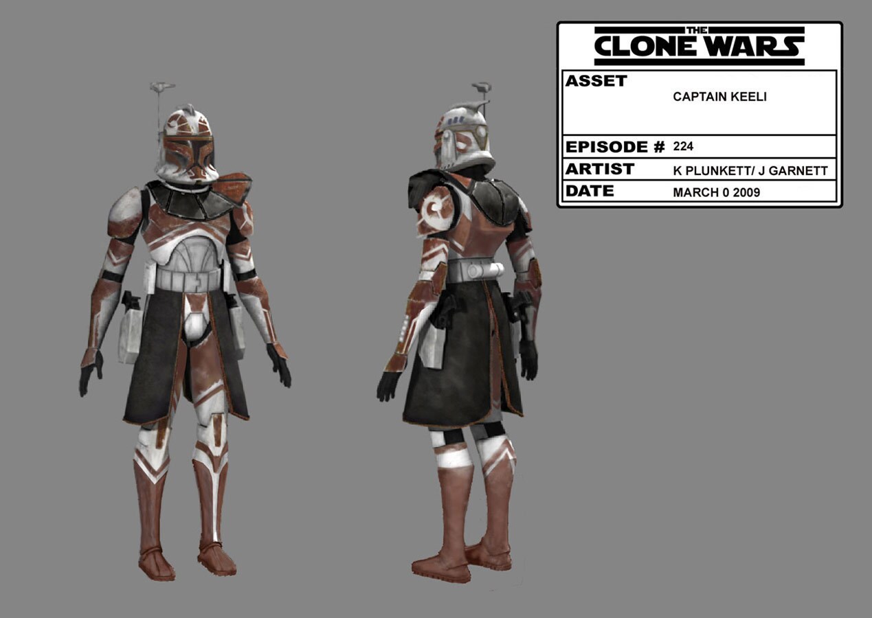 Concept art of Clone Captain Keeli