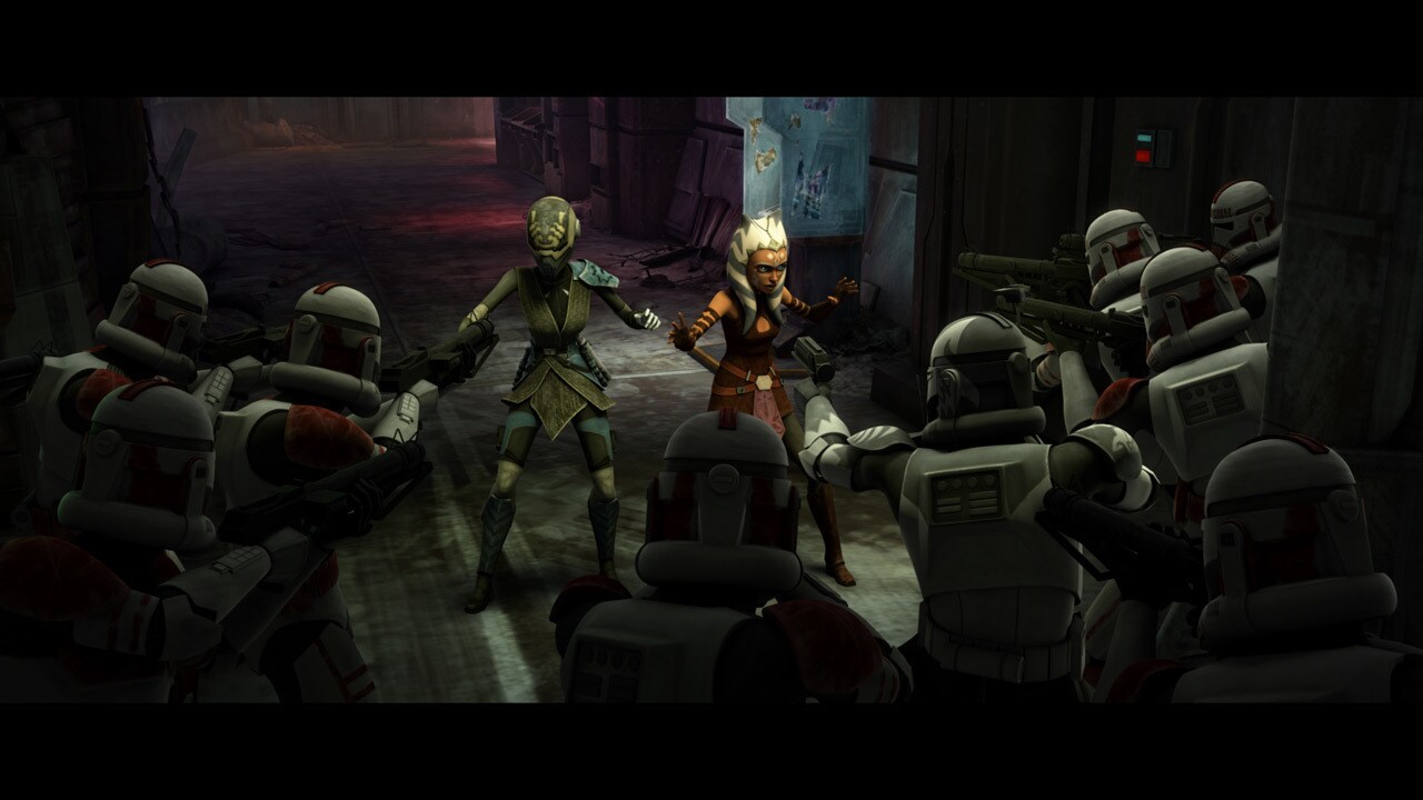 After Ahsoka Tano was accused of killing a witness to a bombing at the Jedi Temple, Wolffe and hi...