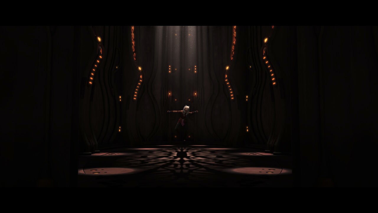 Ahsoka is imprisoned in a dungeon. A small creature appears and frees her of her bonds, but then ...