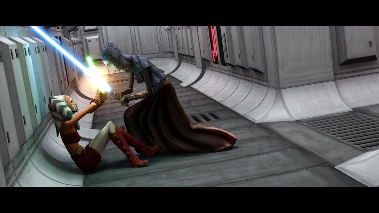 Departing Geonosis, Ahsoka and Barriss were unaware that their transport was infected by Geonosia...