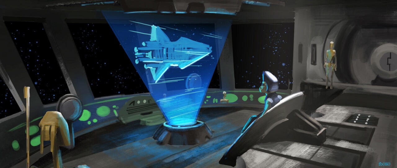 Lighting concept for the bridge of the Trade Federation battleship