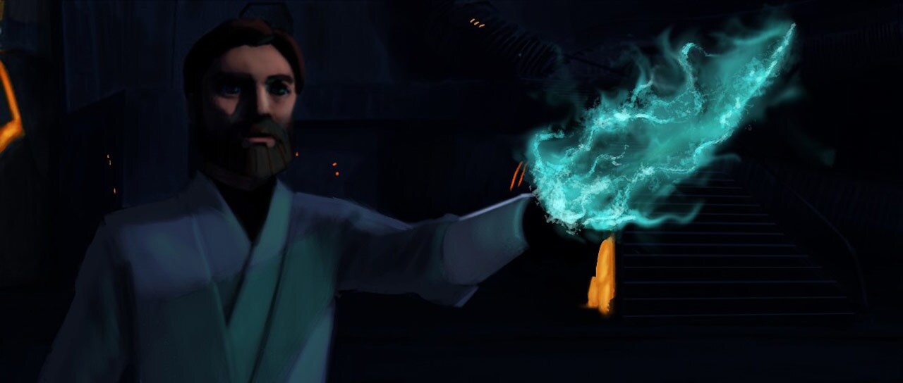 Concept art of Obi-Wan and the Dagger of Mortis