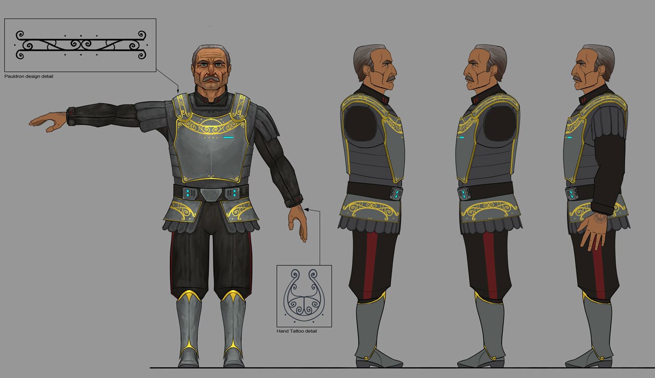 General Tandin character design illustration by Chris Glenn.