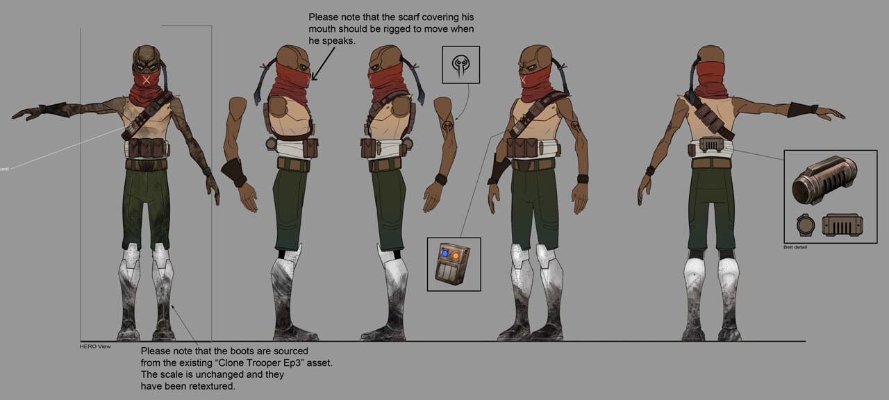 Parsel the Weequay pirate character design illustration by Chris Glenn.