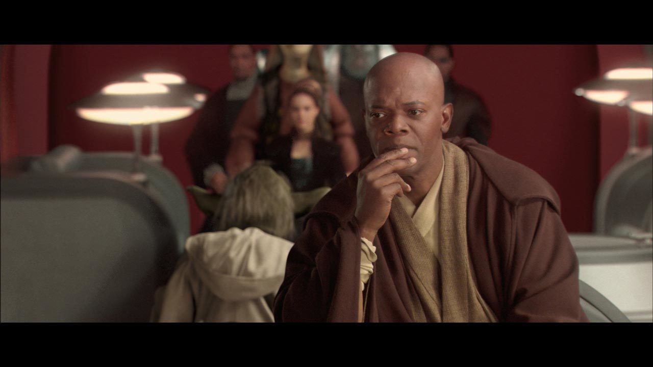 As the Separatist crisis deepened, Mace warned Supreme Chancellor Palpatine that there were too f...