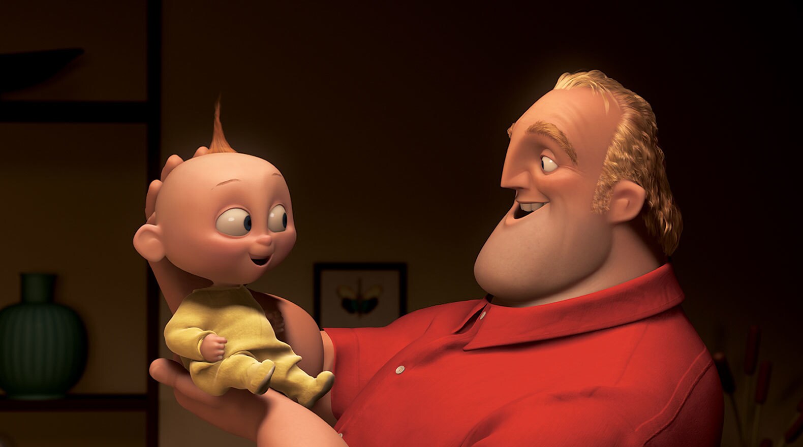 Bob and Jack-Jack in "The Incredibles"