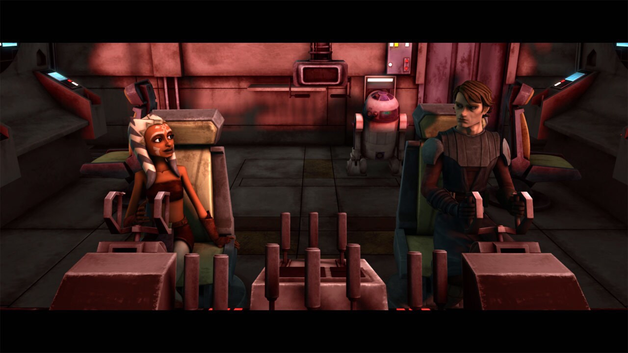 Anakin agrees with Ahsoka that they should look for Plo, and takes the Twilight to search the Abr...