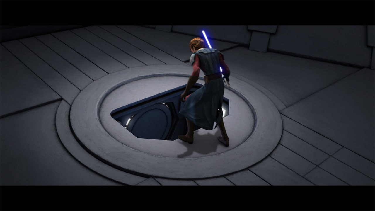 The Separatist ship is outgunned and targeted for boarding. Anakin orders Dooku to surrender, but...