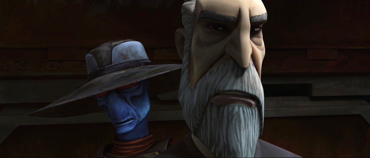 Cad Bane discussing a job with Count Dooku
