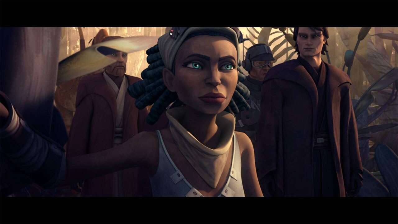 Steela brought the Jedi and Rex back to the camp the rebels had built out of ruins in the jungle....
