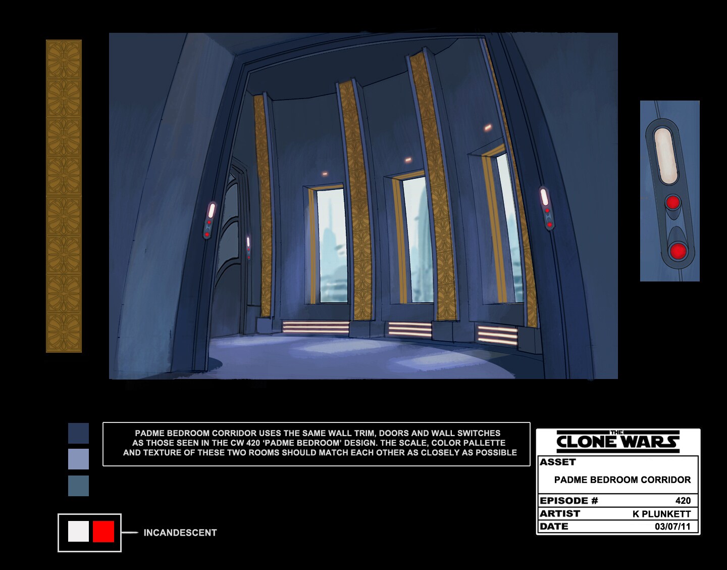 Anakin's quarters in the Jedi Temple illustration (dated February 22, 2011).