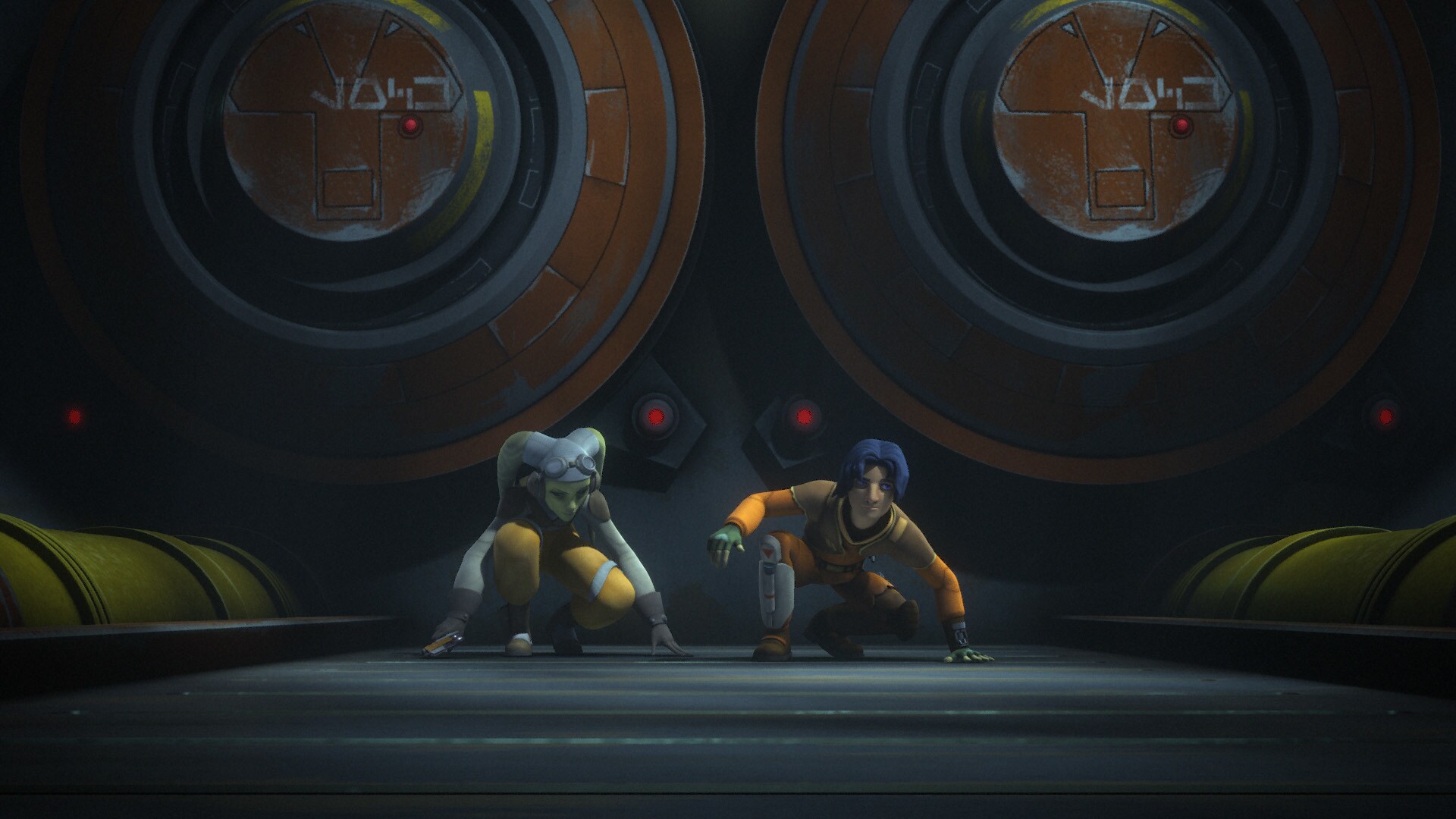 The Aurebesh lettering on the sewer pipe seals says “LOCK” on it.