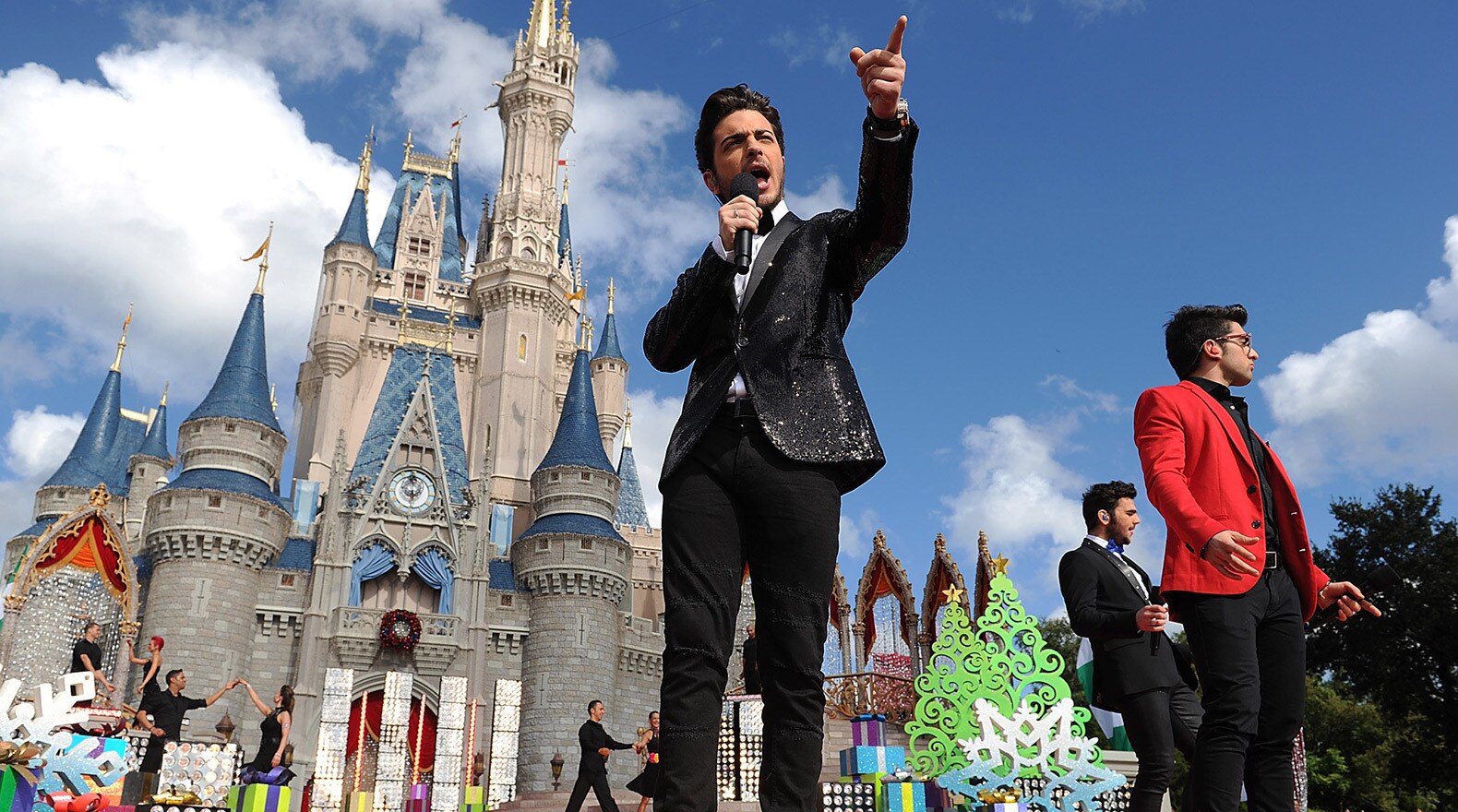 Italian pop vocal trio IL VOLO performing for The Disney Parks Christmas Day Parade