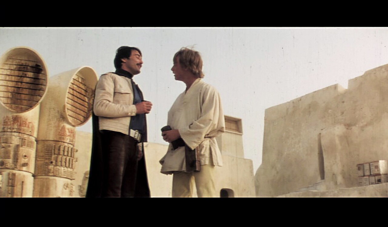 Luke boasted to Biggs about his latest exploits racing skyhoppers through Tatooine's treacherous ...