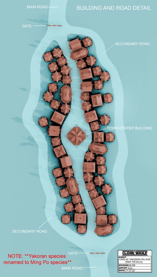 Carlac Yakoran village illustration by Russell G. Chong.