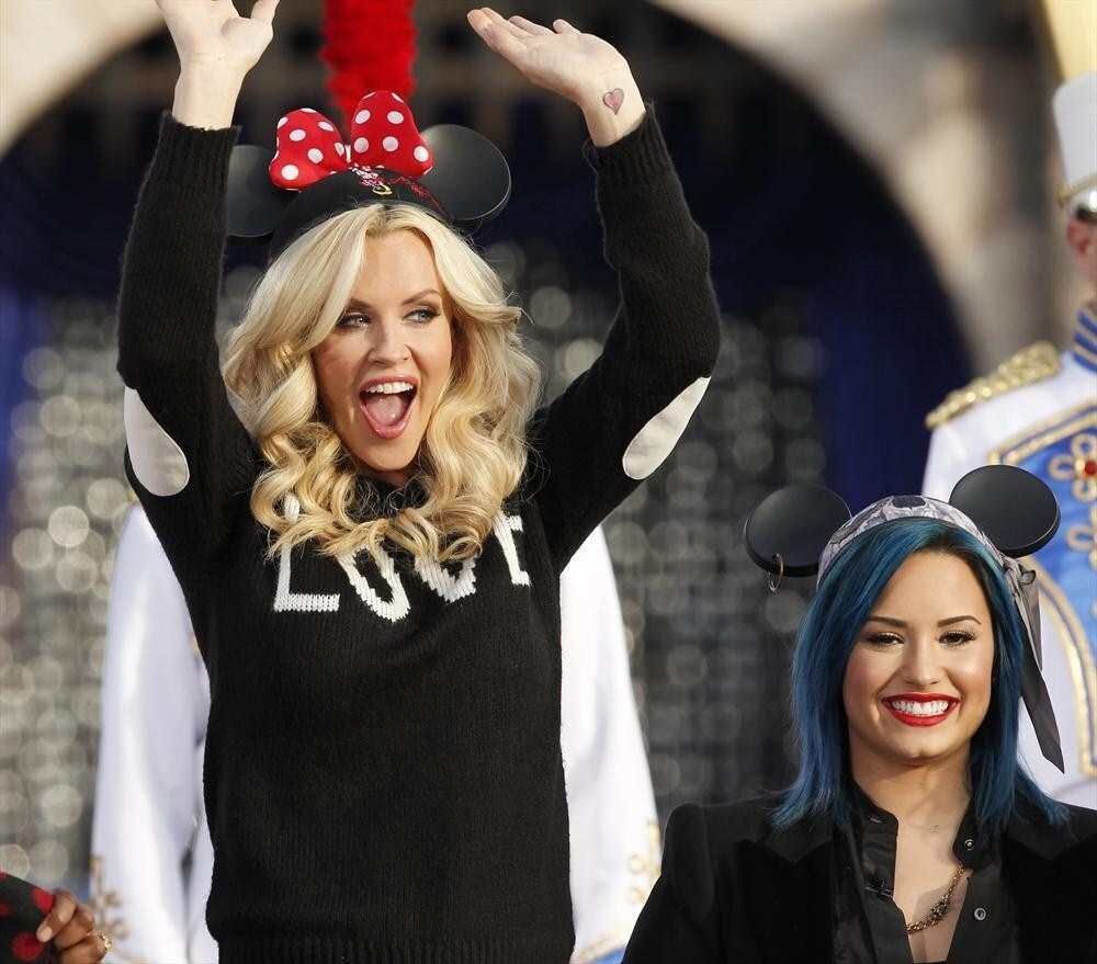 Jenny McCarthy and Demi Lovato on "The View" at Disneyland.