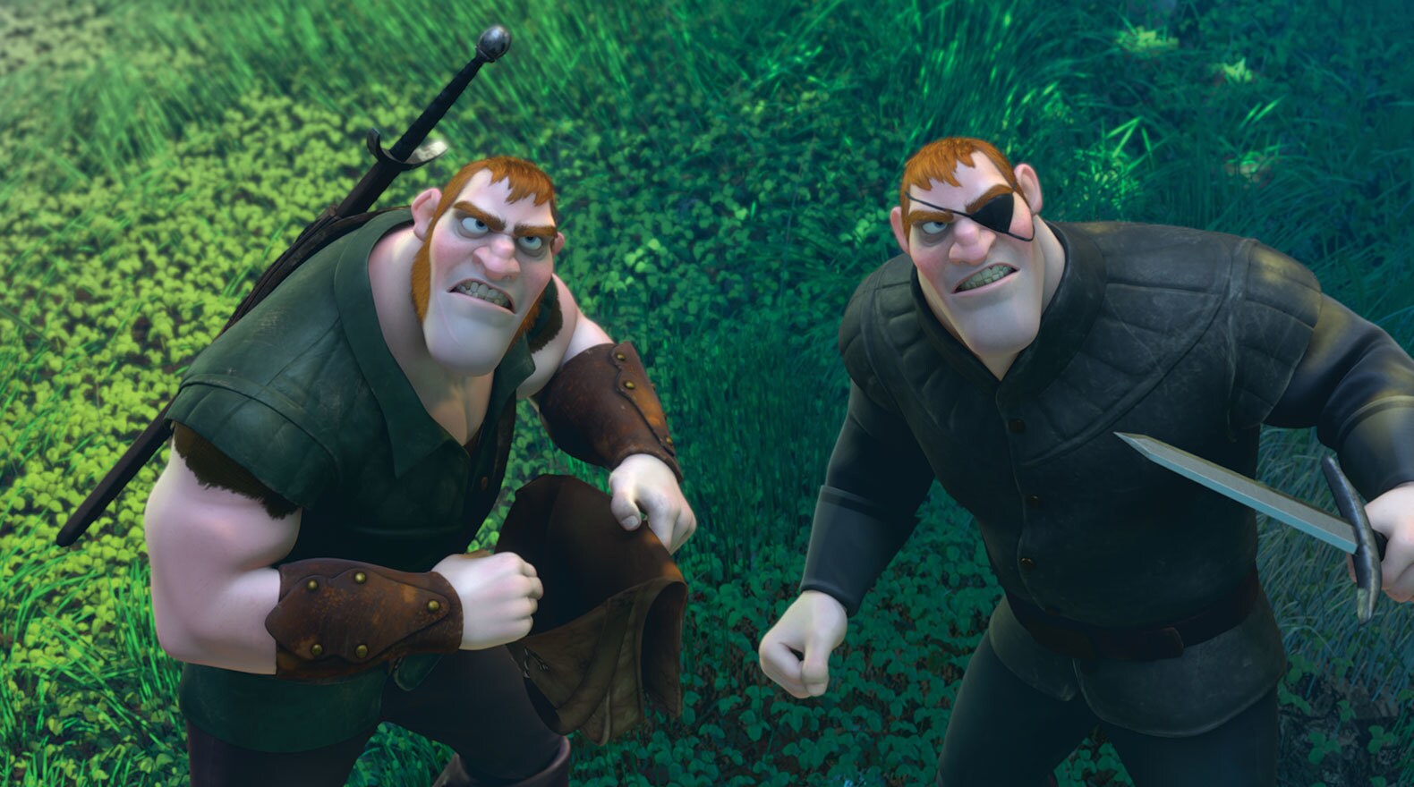 Stabbington Brothers voiced by Ron Perlman in the movie Tangled