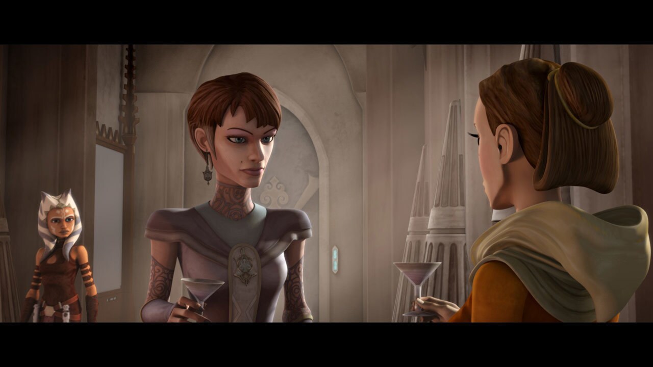 From inside the palace, Padmé observes how much Lux has grown. Bonteri suggests that even the war...