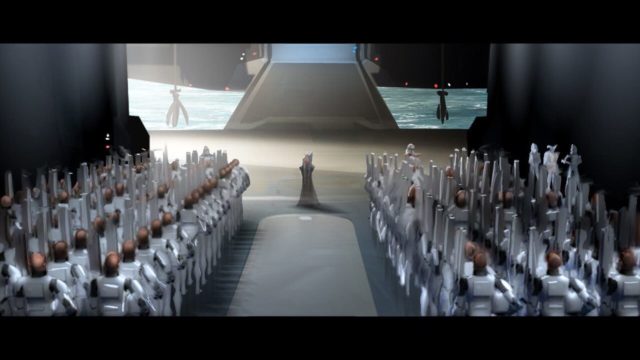 Concept lighting of Shaak Ti addressing the clones
