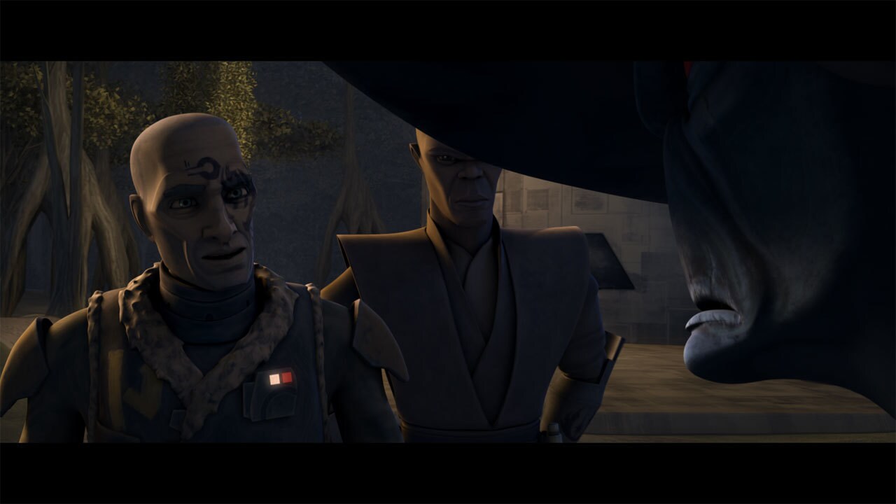 After a brief scuffle between Rako and Bane, the Jedi arrive to back up Obi-Wan, revealing his Je...